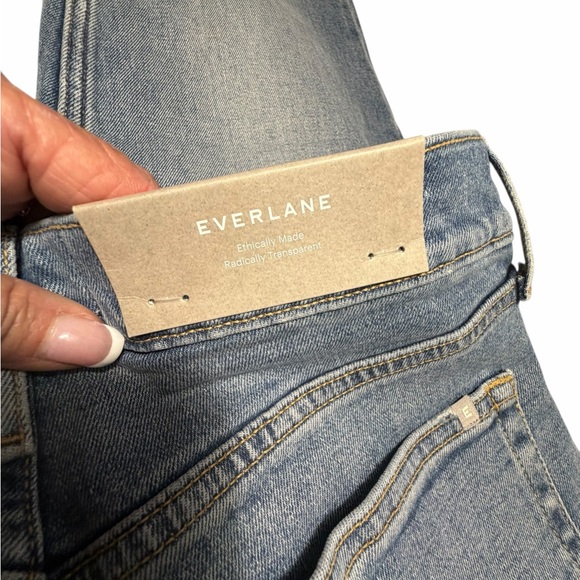 NWT Everlane High Waist Straight Original Cheeky Light Wash Denim Jeans Sz 27 - Picture 10 of 11